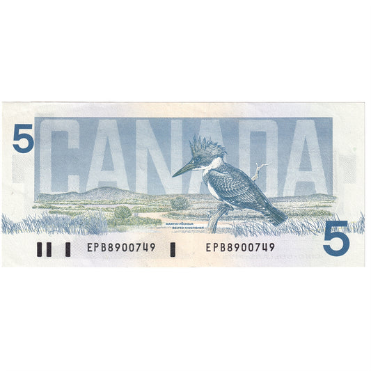 BC-56a-i 1986 Canada $5 Crow-Bouey, EPB, AU