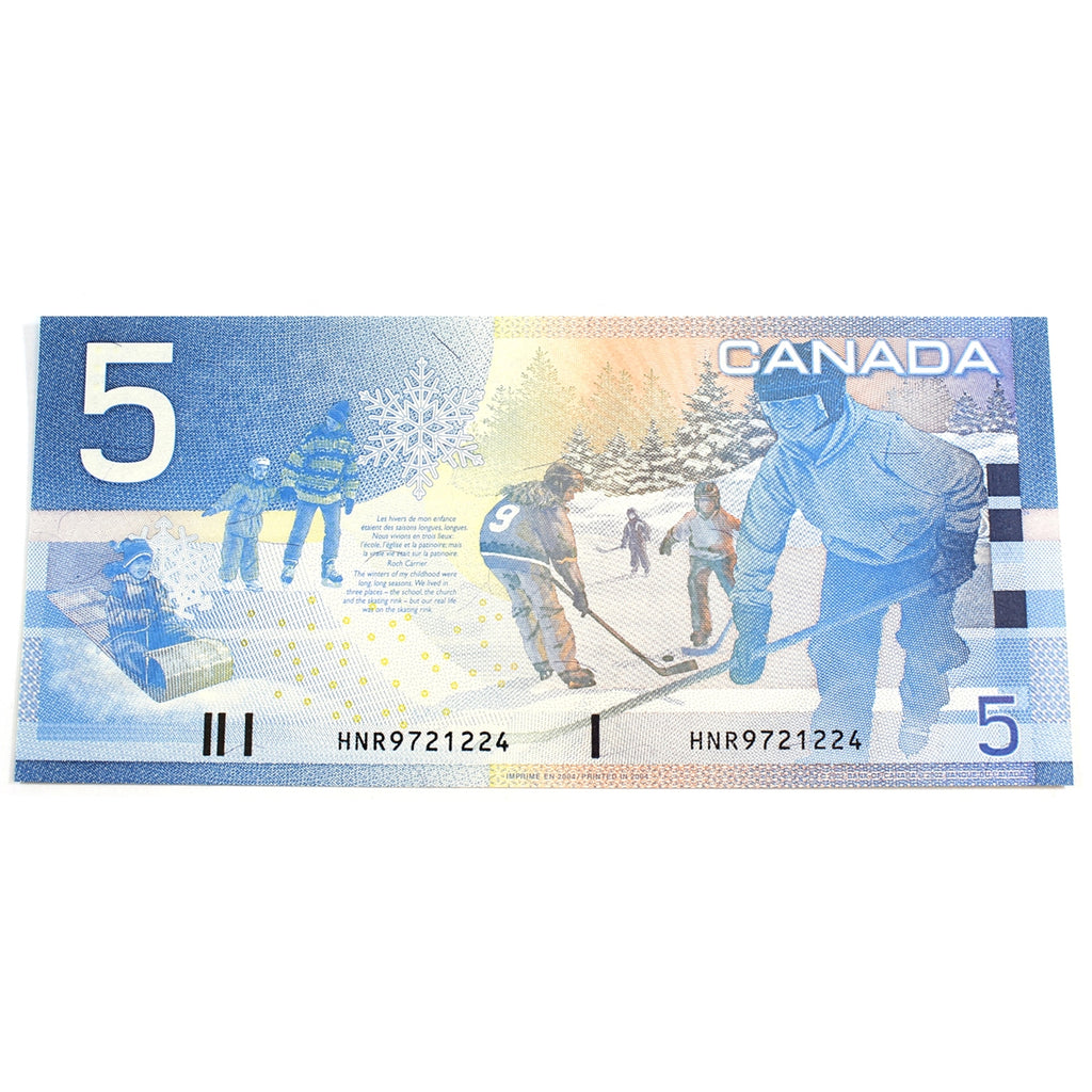 BC-62bA 2004 Canada $5 Jenkins-Dodge, HNR (9.56-9.90), AU-UNC (AU55)