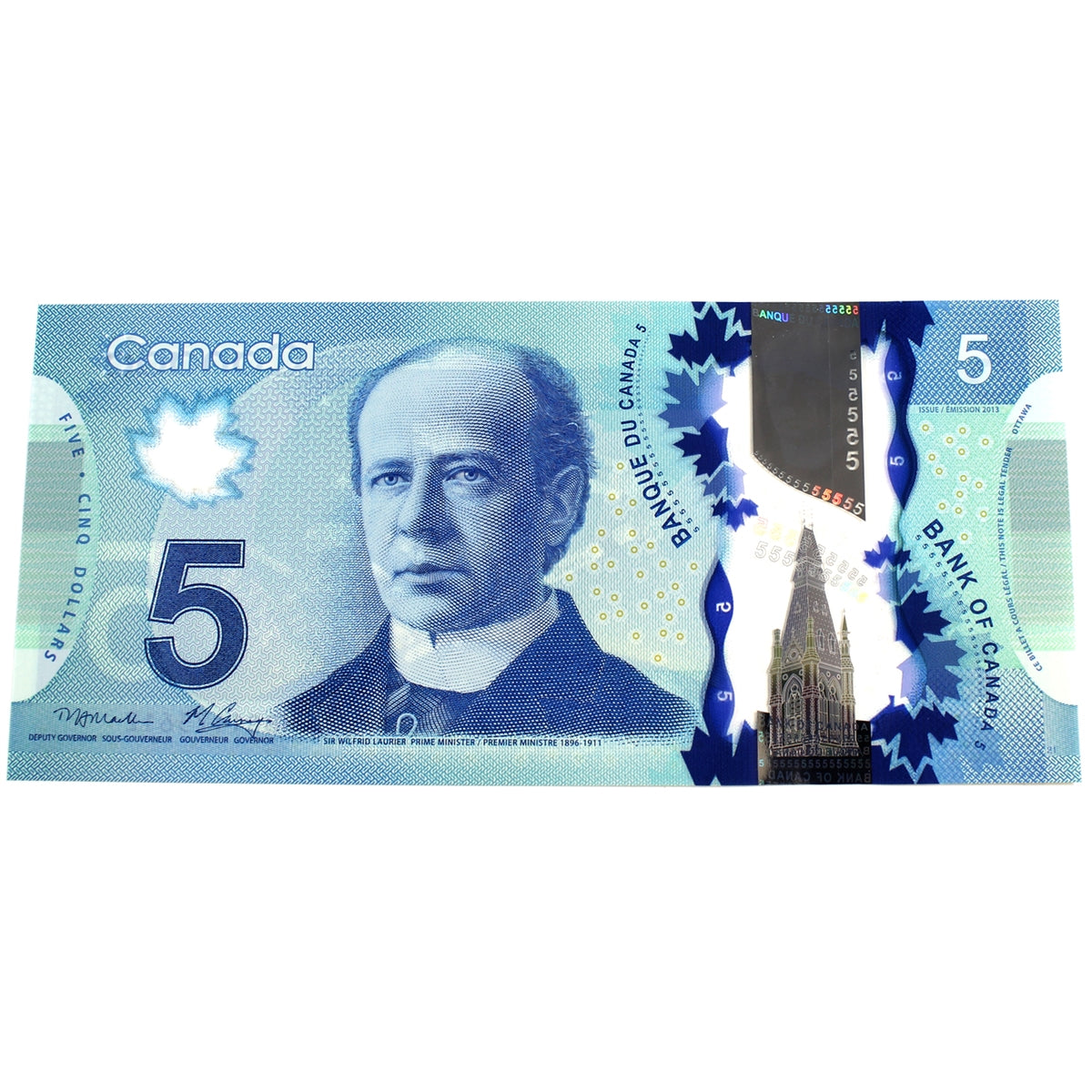 BC-69a 2013 Canada $5 Macklem-Carney, HBG, Choice Uncirculated (CUNC63)