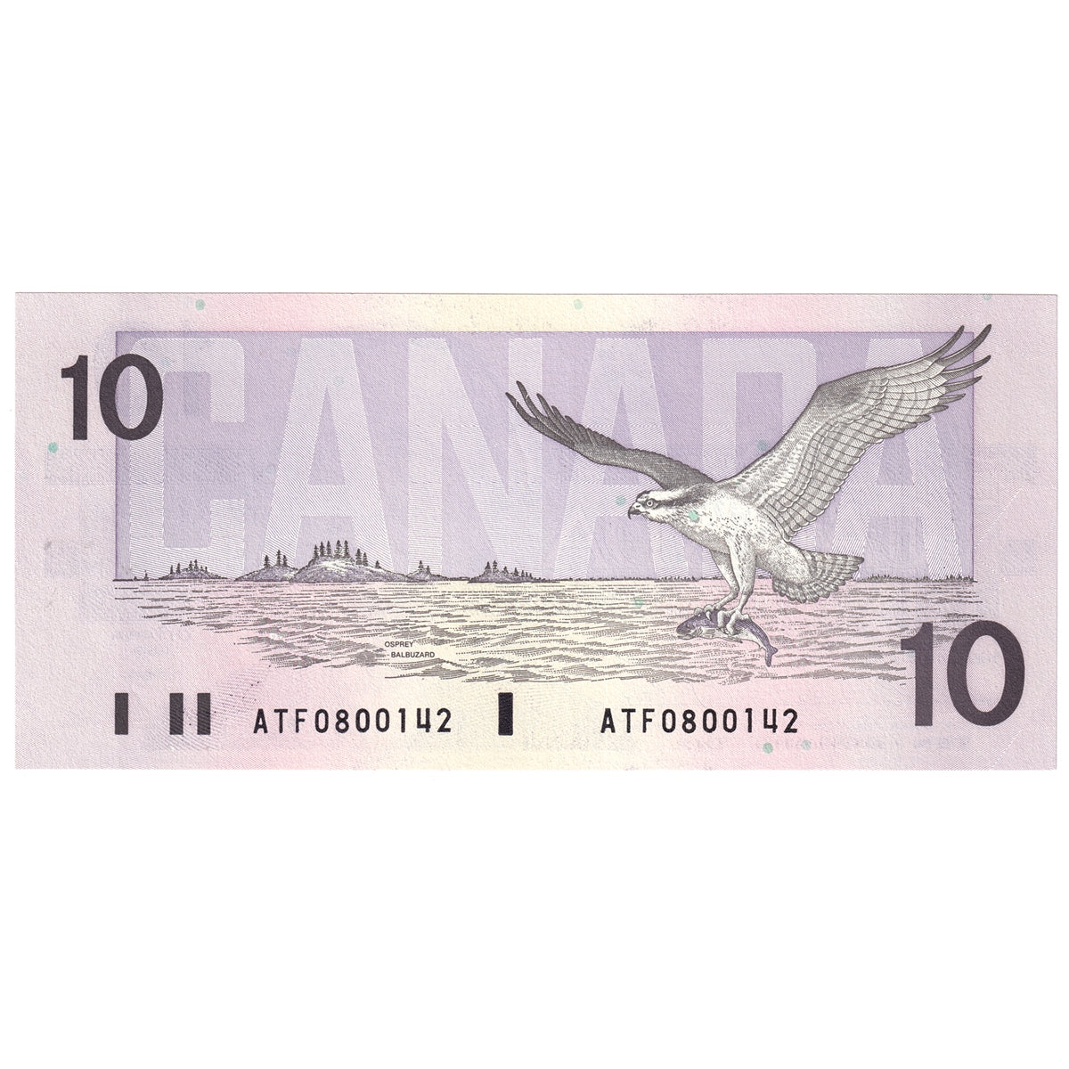 BC-57a 1989 Canada $10 Thiessen-Crow, ATF, Uncirculated (MS60)