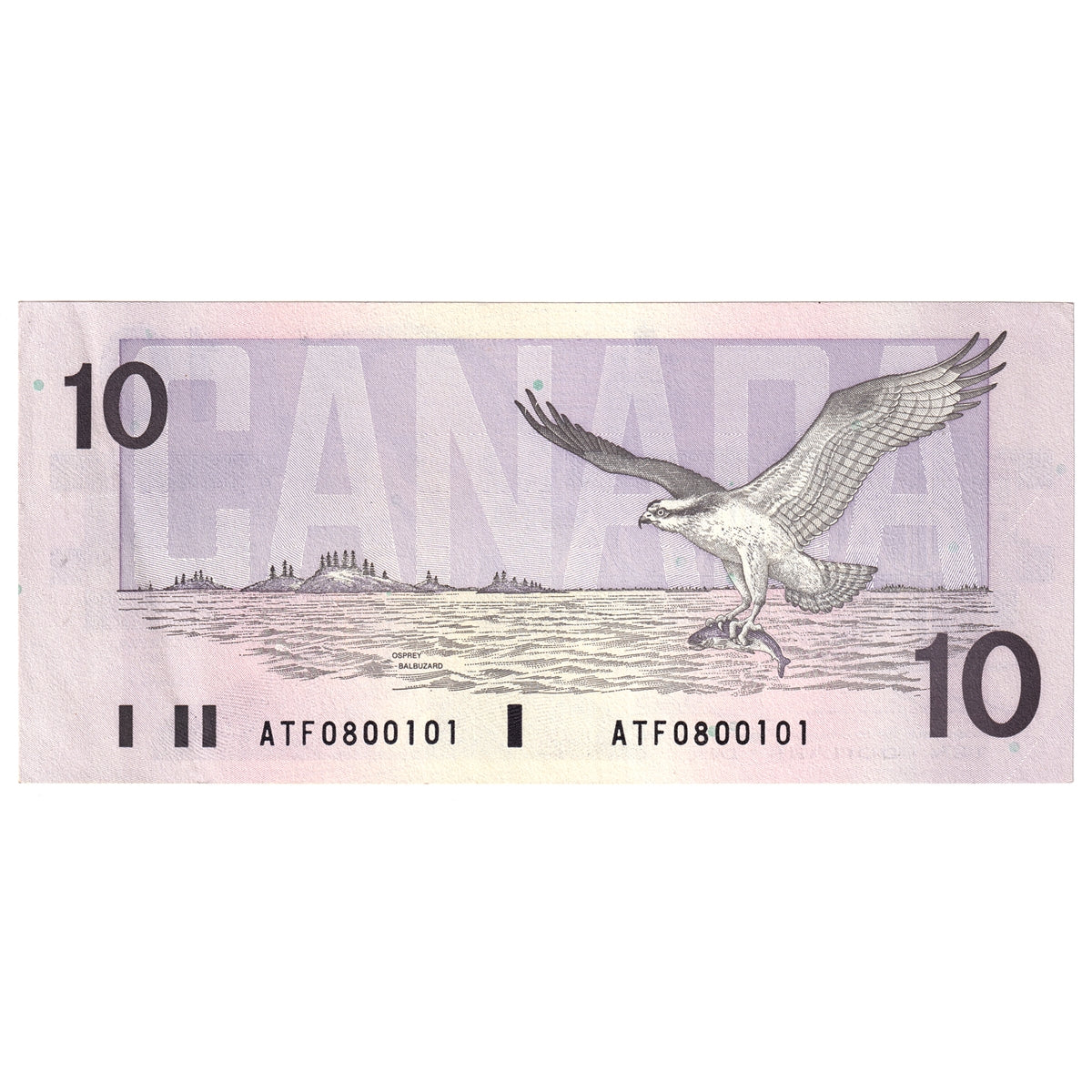 BC-57a 1989 Canada $10 Thiessen-Crow, ATF, Almost Uncirculated (AU50)
