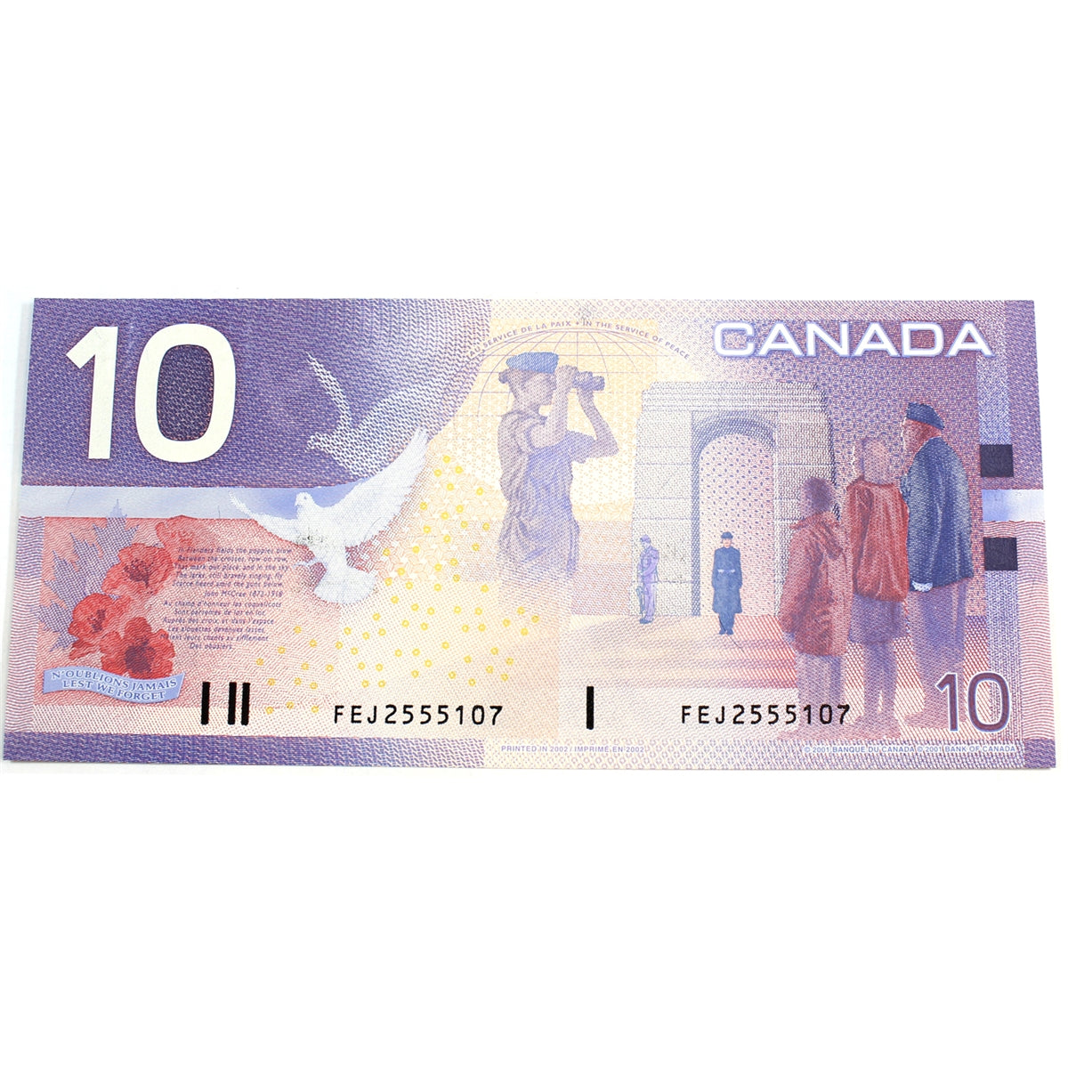 BC-63b 2002 Canada $10 Knight-Dodge, FEJ, AU-UNC (AU55)