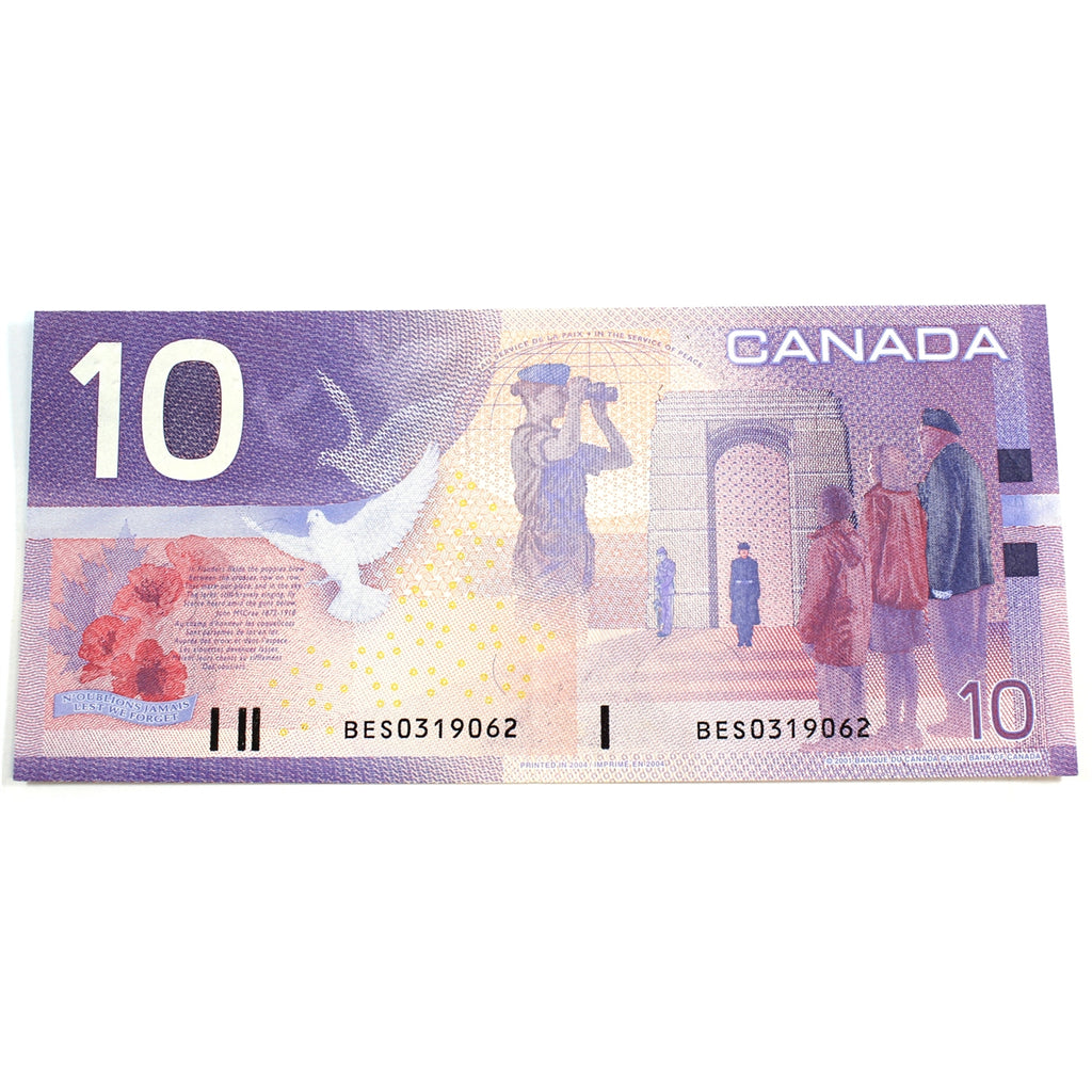 BC-63c 2004 Canada $10 Jenkins-Dodge, BES, EF-AU (EF45)