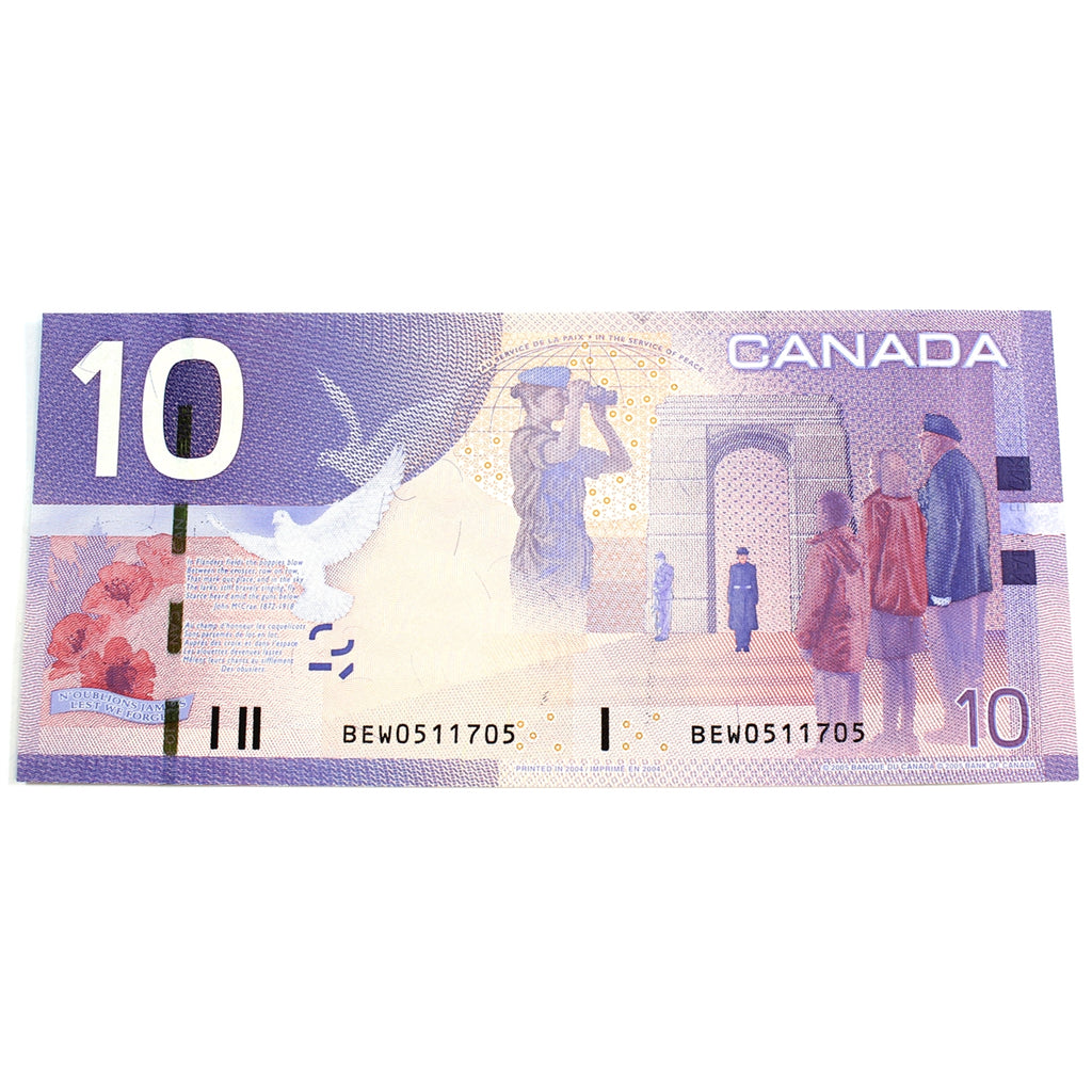 BC-68a 2004 Canada $10 Jenkins-Dodge, BEW, Choice Uncirculated (CUNC63)