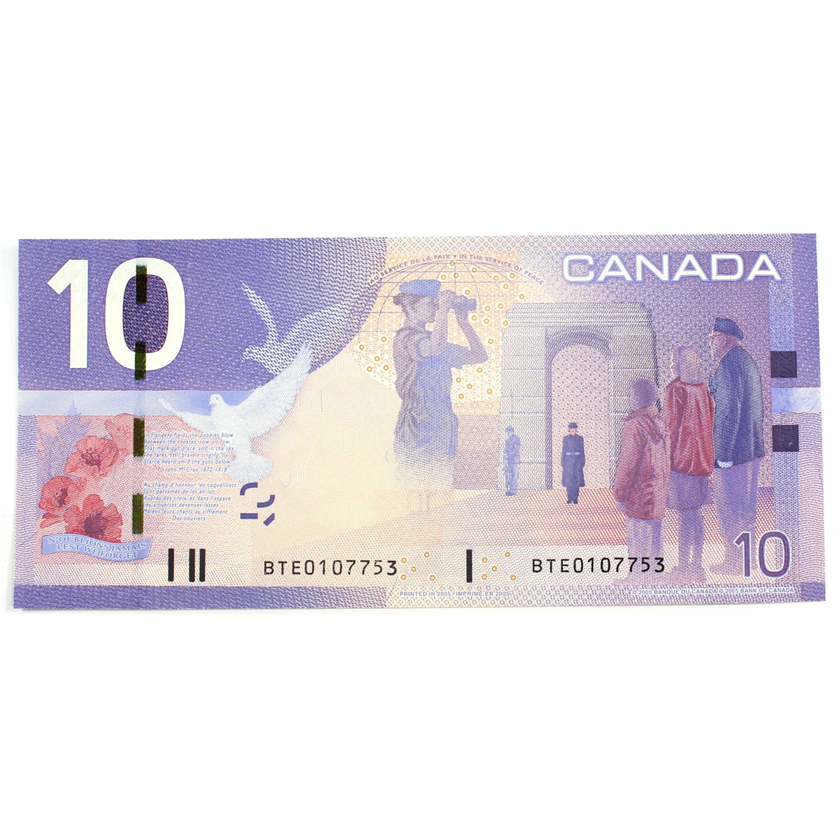 BC-68a 2005 Canada $10 Jenkins-Dodge, BTE, CUNC