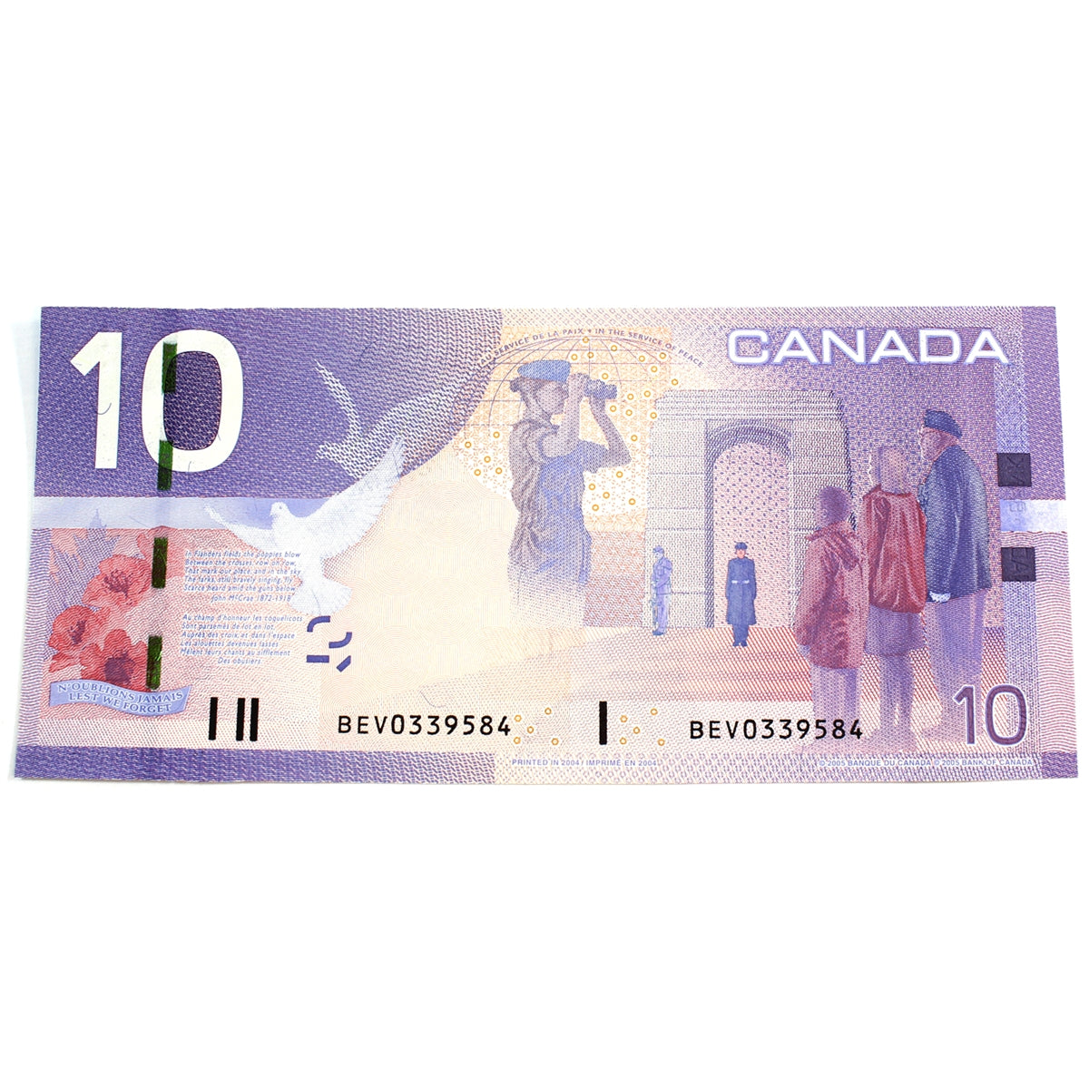 BC-68aA 2004 Canada $10 Jenkins-Dodge, BEV (0.315-0.405), Choice Uncirculated (CUNC63)