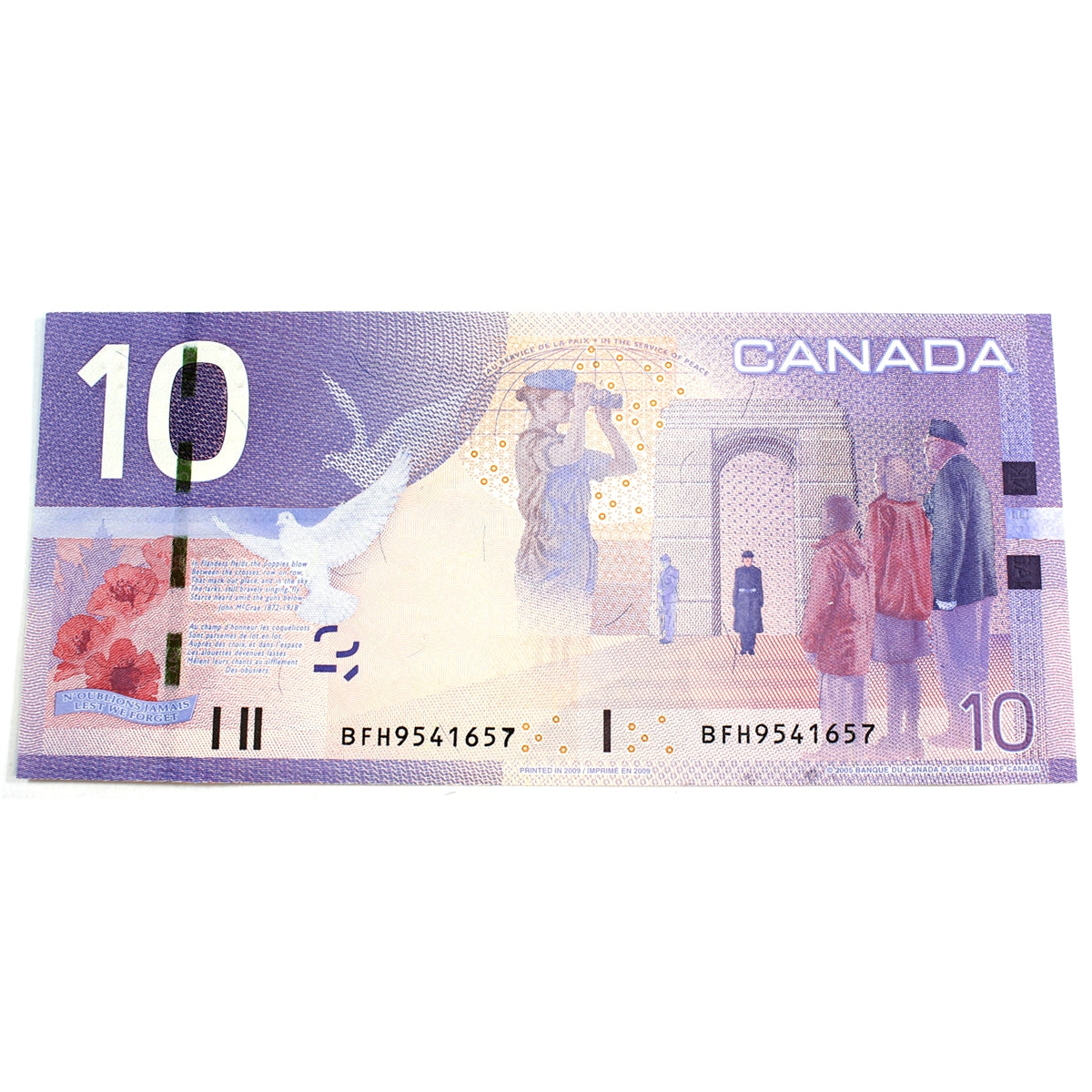 BC-68b 2009 Canada $10 Jenkins-Carney, BFH, Uncirculated (MS60)