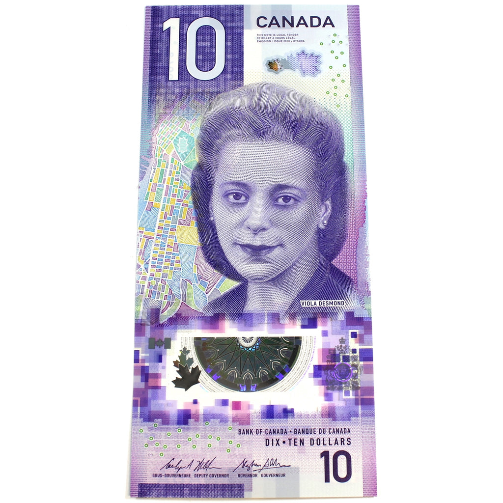 BC-77a 2018 Canada $10 Wilkins-Poloz, FTY, Choice Uncirculated (CUNC63)