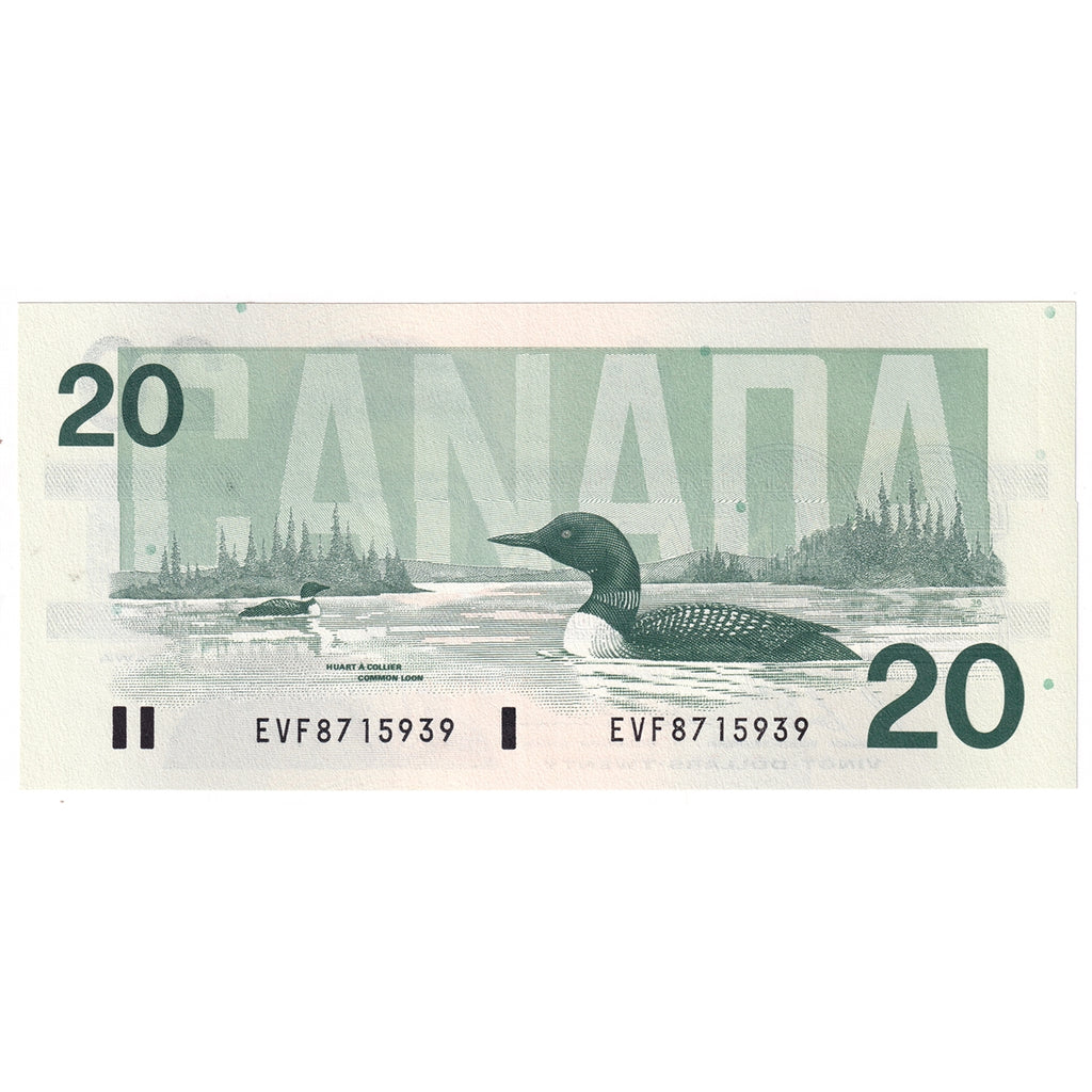 BC-58b 1991 Canada $20 Bonin-Thiessen, EVF, Choice Uncirculated (CUNC63)