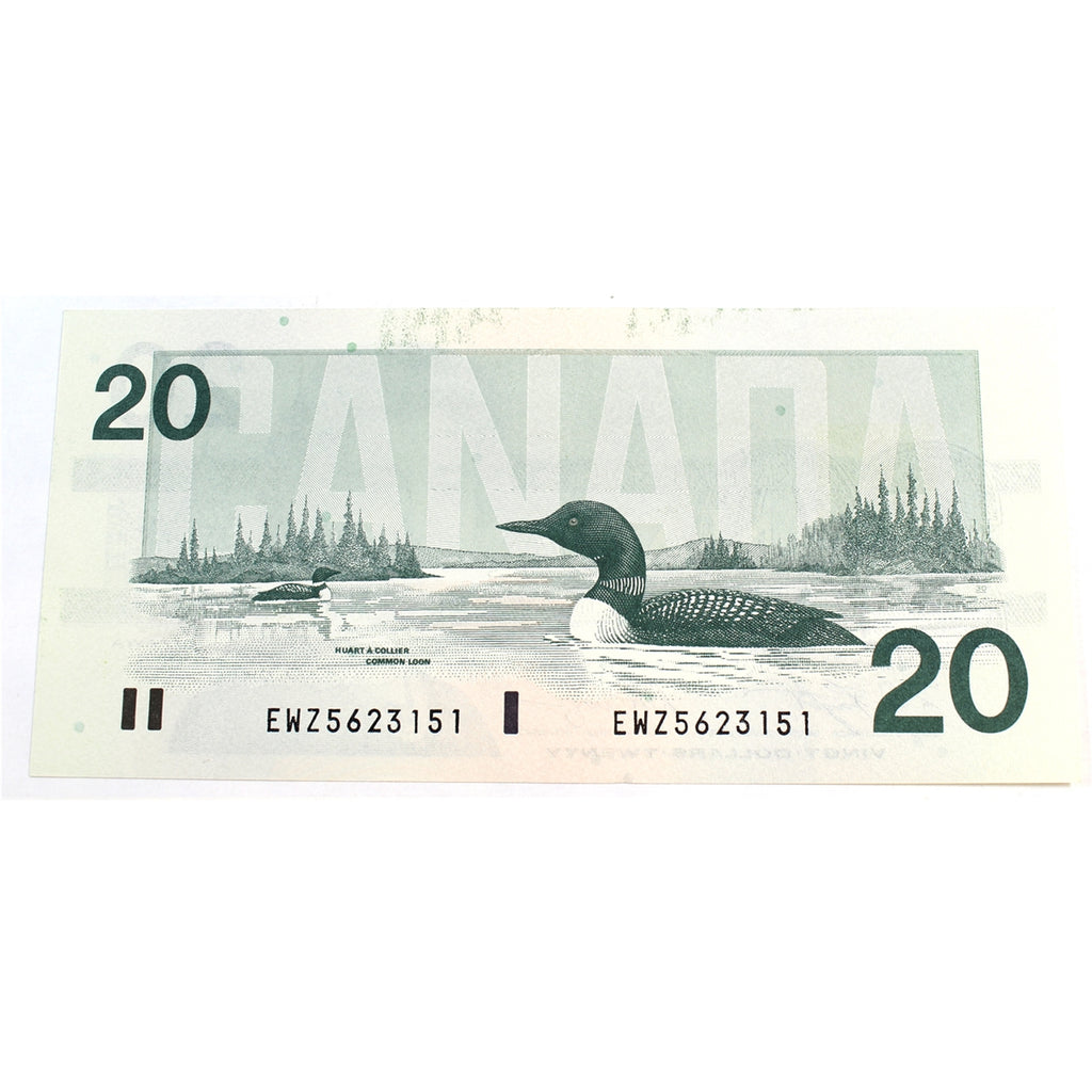 BC-58dA 1991 Canada $20 Knight-Dodge, EWZ (5.616-5.652), AU-UNC (AU55)