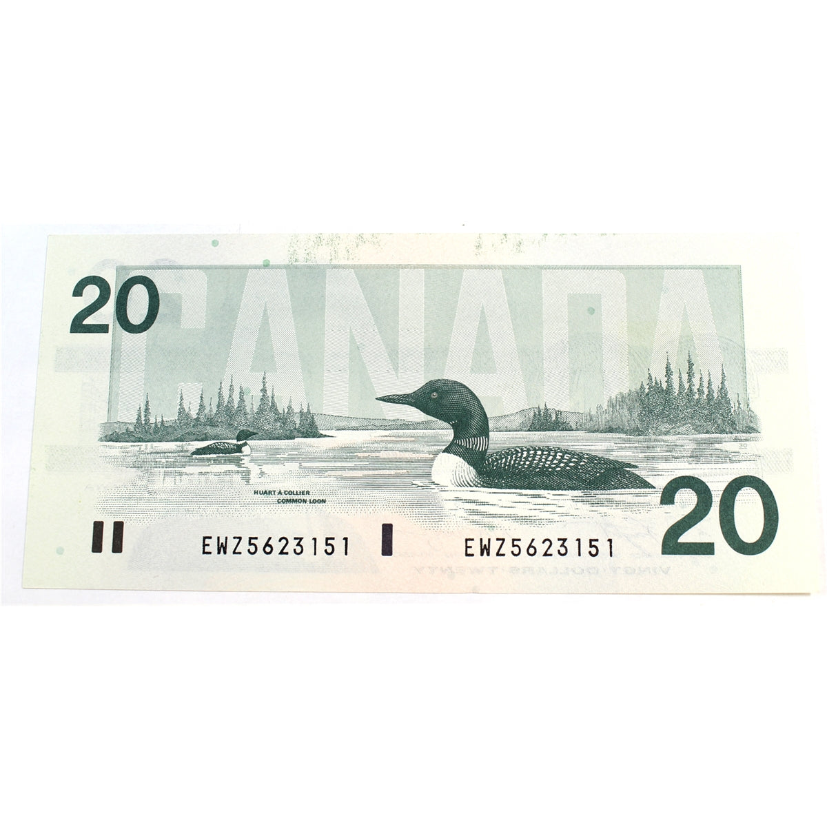 BC-58dA 1991 Canada $20 Knight-Dodge, EWZ (5.616-5.652), AU-UNC (AU55)