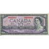 BC-40b 1954 Canada $10 Beattie-Rasminsky, R/V, Fine (F12)