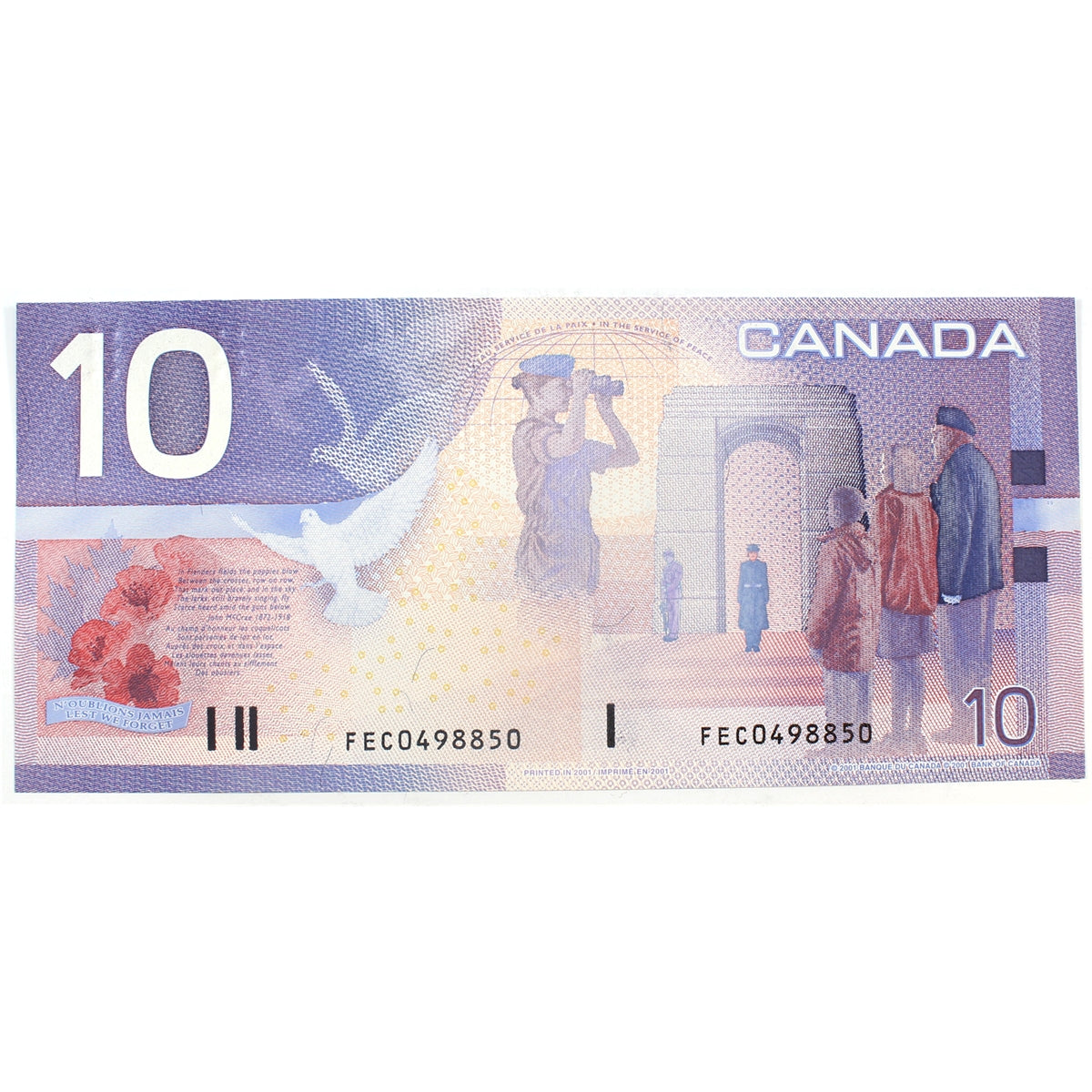 Fec Coin BC-63b 2001 Canada $10 Knight-Dodge, FEC, AU-UNC (AU55) – Colonial ...