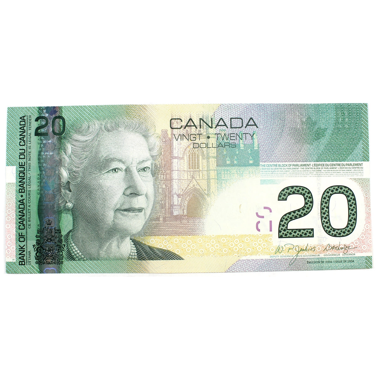 BC-64a 2004 Canada $20 Jenkins-Dodge, AYS, Almost Uncirculated (AU50)