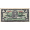 BC-21c 1937 Canada $1 Gordon-Towers, C/L, Fine (F12)