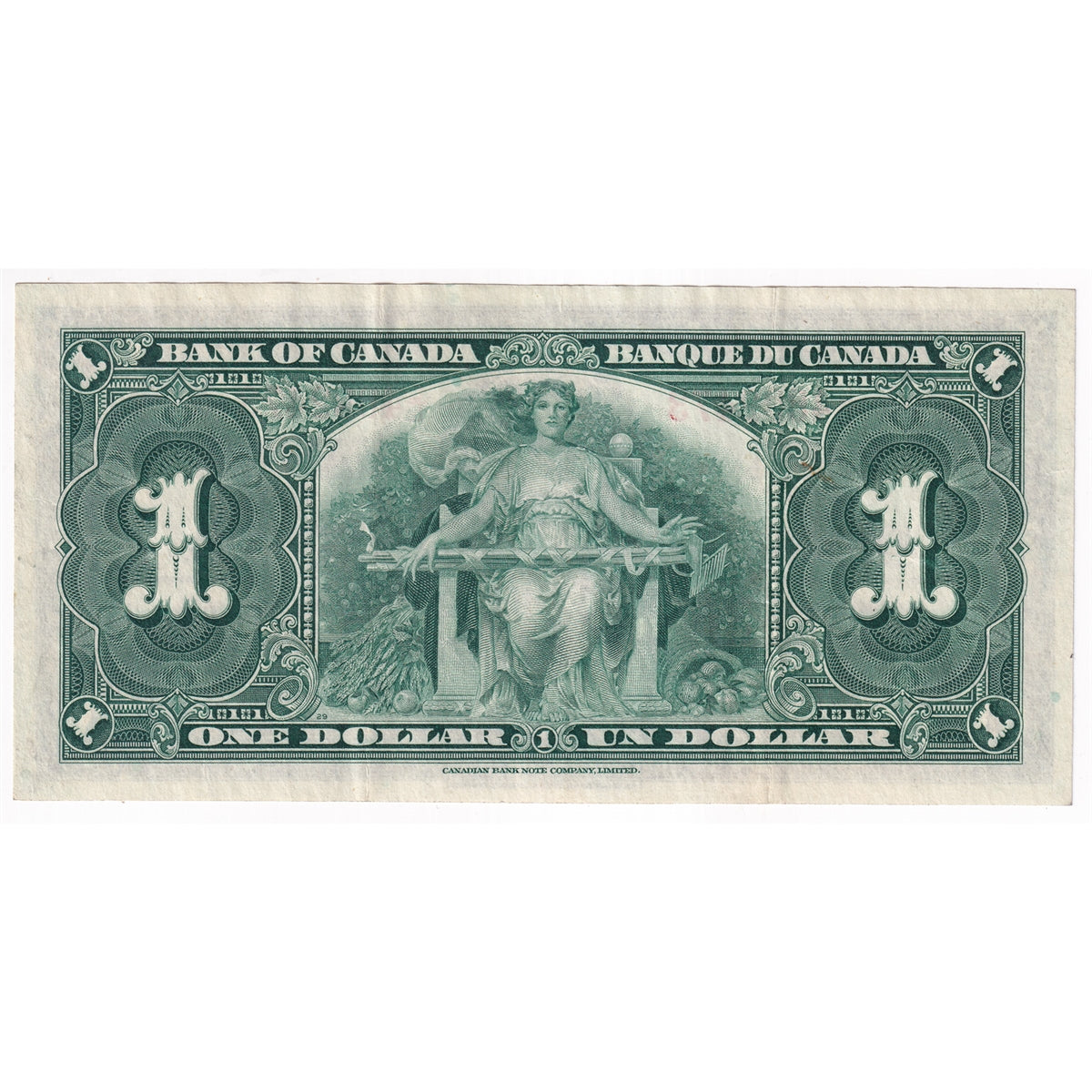 BC-21c 1937 Canada $1 Gordon-Towers, L/L, Extra Fine (EF40)