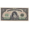 DC-23c 1917 Dominion $1 Hyndman-Saunders, Seal over ONE, Series C, F-VF