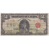 DC-26b 1923 Dominion $2 McCavour-Saunders, Red Seal, Group 1, D, Very Good (VG8)