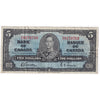 BC-23b 1937 Canada $5 Gordon-Towers, D/C, F-VF (F15)