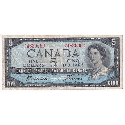 BC-39a-i 1954 Canada $5 Beattie-Coyne, W/C, F-VF