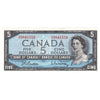 BC-39b 1954 Canada $5 Beattie-Rasminsky, G/S, AU-UNC (AU55)