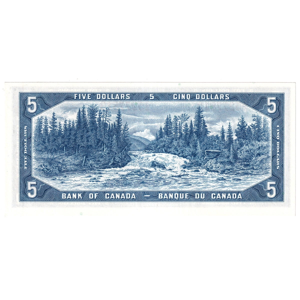 BC-39b 1954 Canada $5 Beattie-Rasminsky, H/S, AU-UNC (AU55)