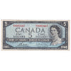 BC-39c 1954 Canada $5 Bouey-Rasminsky, R/X, Very Fine (VF20)