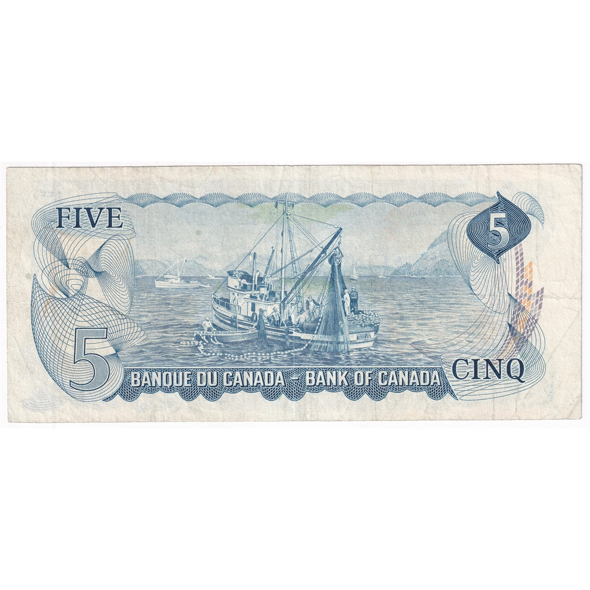 BC-48bA 1972 Canada $5 Lawson-Bouey, *SL, Fine (F12)