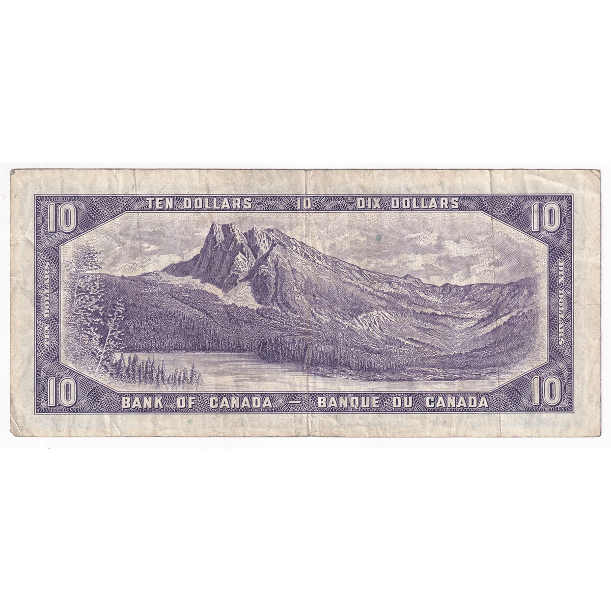 BC-40b 1954 Canada $10 Beattie-Rasminsky, T/T, Fine (F12)