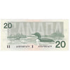 BC-58b-i 1991 Canada $20 Bonin-Thiessen, AVD, Almost Uncirculated (AU50)