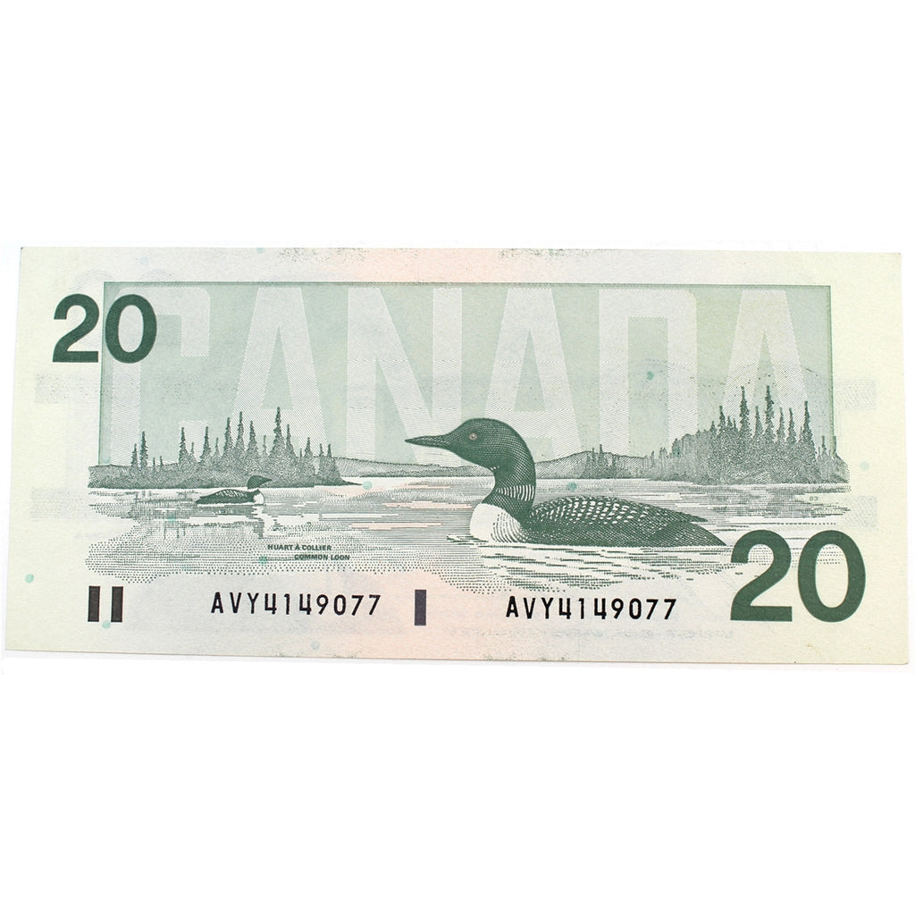 BC-58b-i 1991 Canada $20 Bonin-Thiessen, AVY, AU