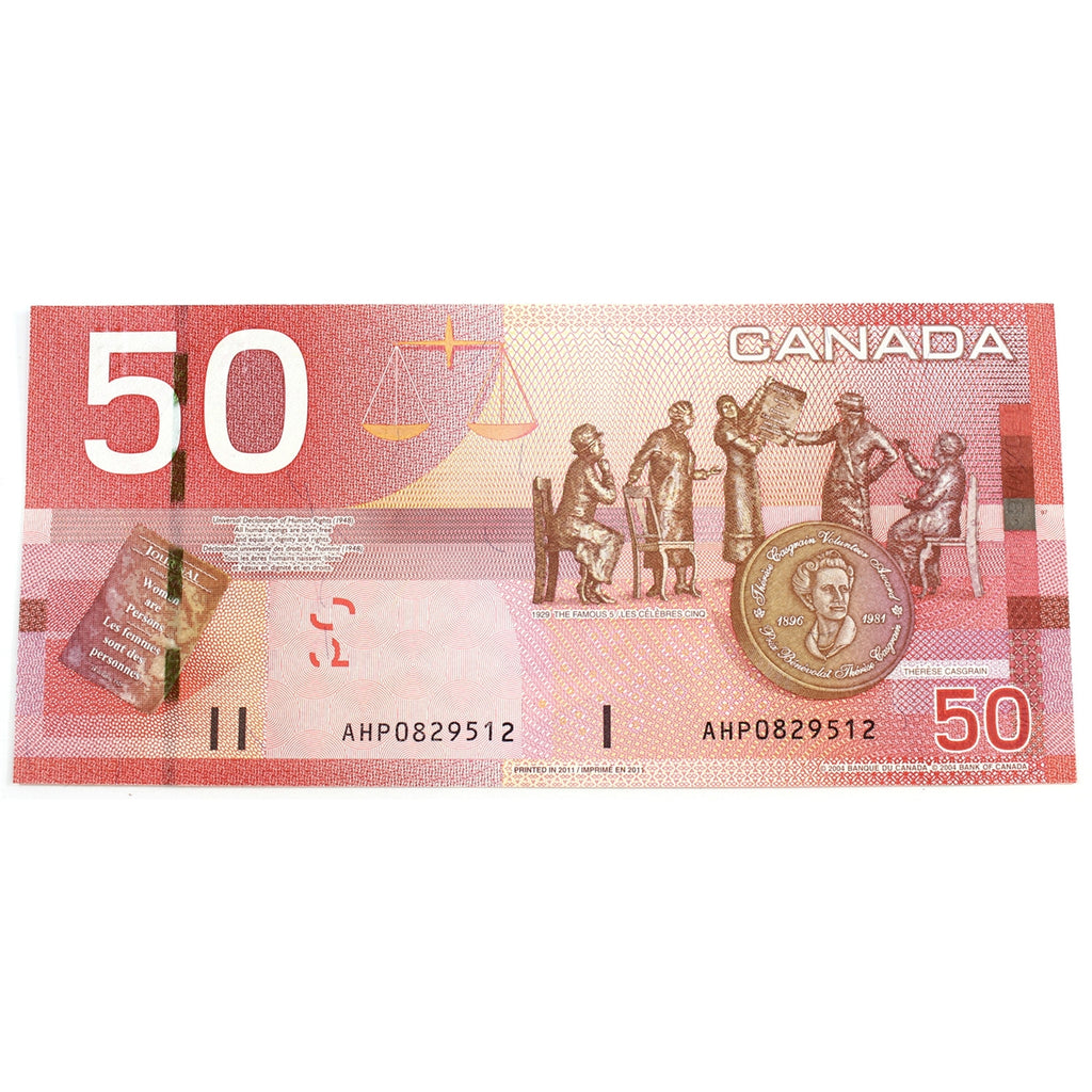 BC-65c 2011 Canada $50 Macklem-Carney, AHP, Choice Uncirculated (CUNC63)