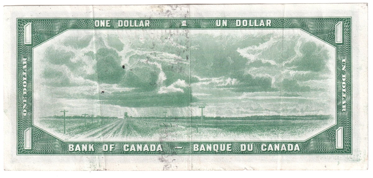 BC-37a 1954 Canada $1 Beattie-Coyne, R/L, VF-EF (VF30)