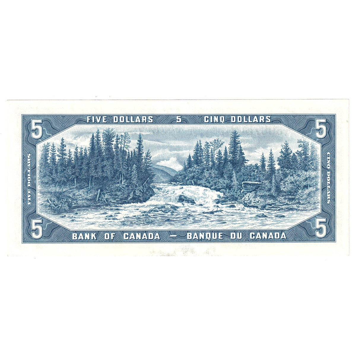 BC-39b 1954 Canada $5 Beattie-Rasminsky, K/X, AU-UNC (AU55)