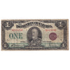 DC-25i 1923 Dominion $1 McCavour-Saunders, Bronze Seal, Group 2, Series B, Very Good (VG8)