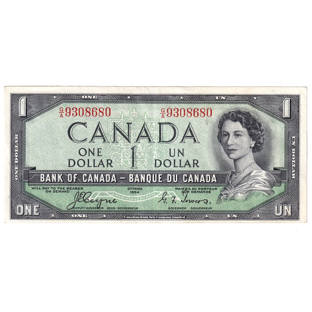 BC-29a 1954 Canada $1 Coyne-Towers, Devil's Face, G/A, EF-AU (EF45)