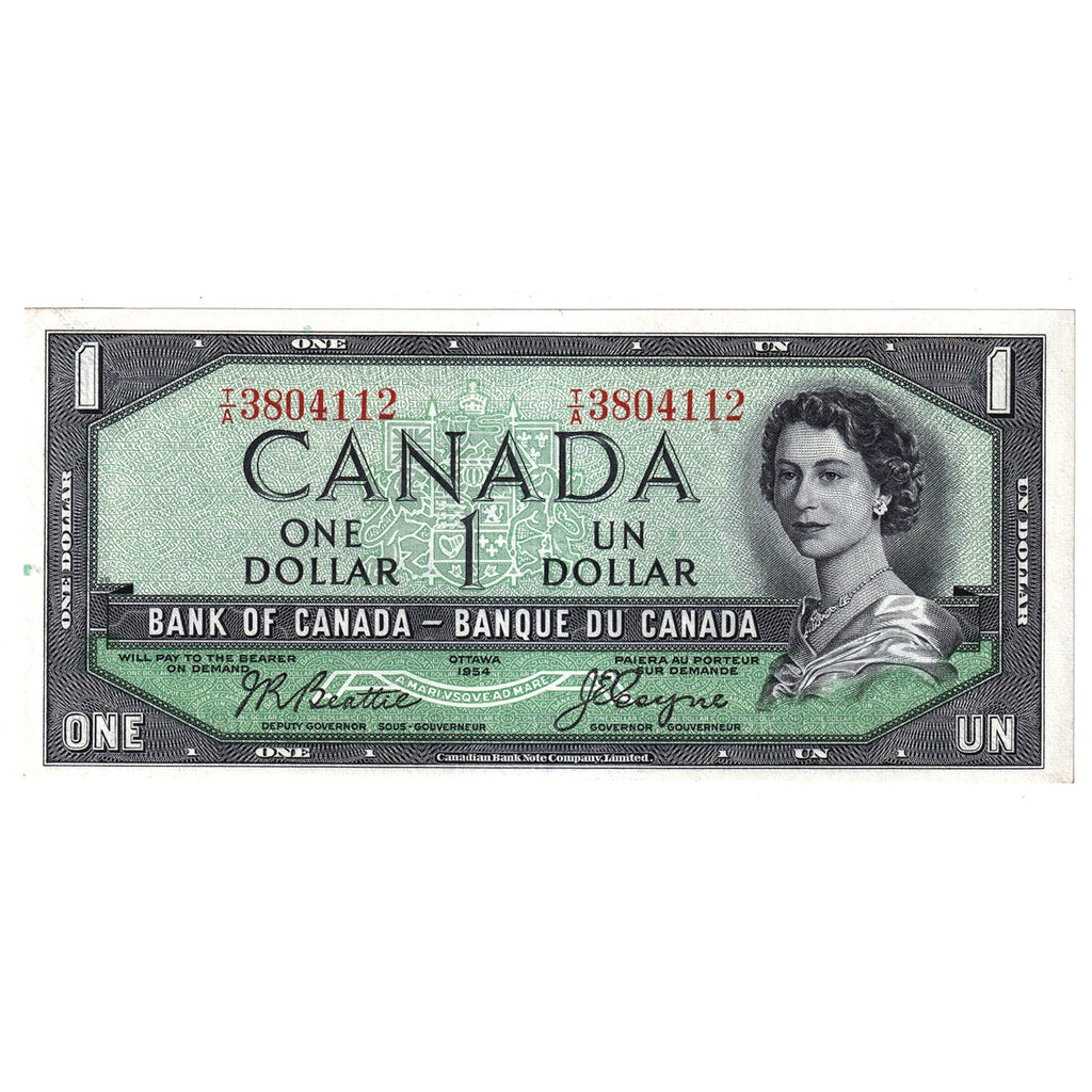 BC-29b 1954 Canada $1 Beattie-Coyne, Devil's Face, T/A, EF-AU (EF45)