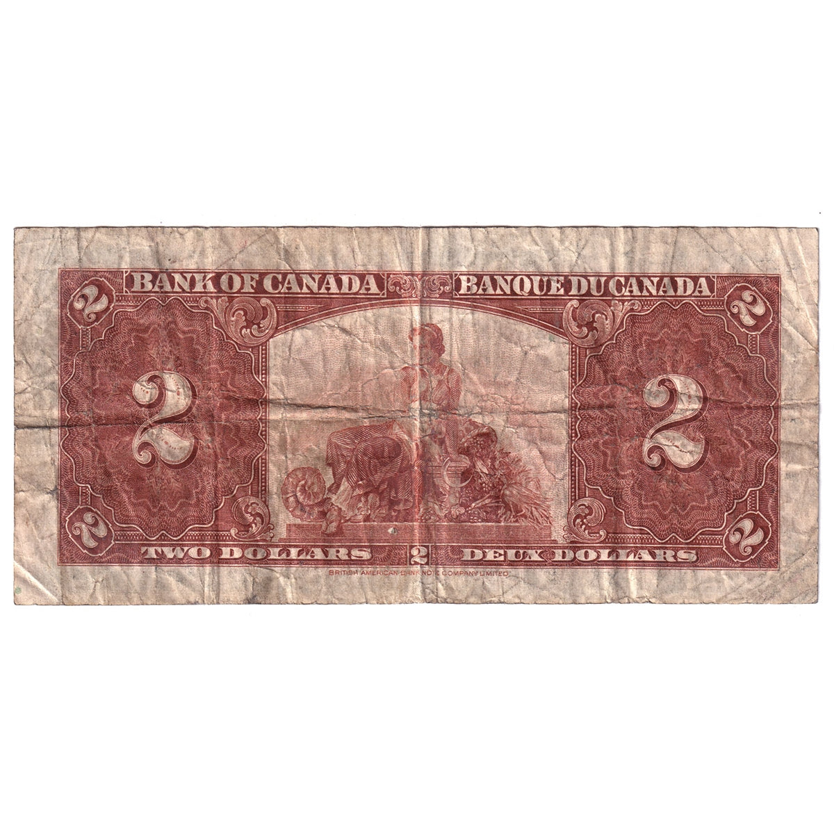 BC-22b 1937 Canada $2 Gordon-Towers, W/B, VG-F