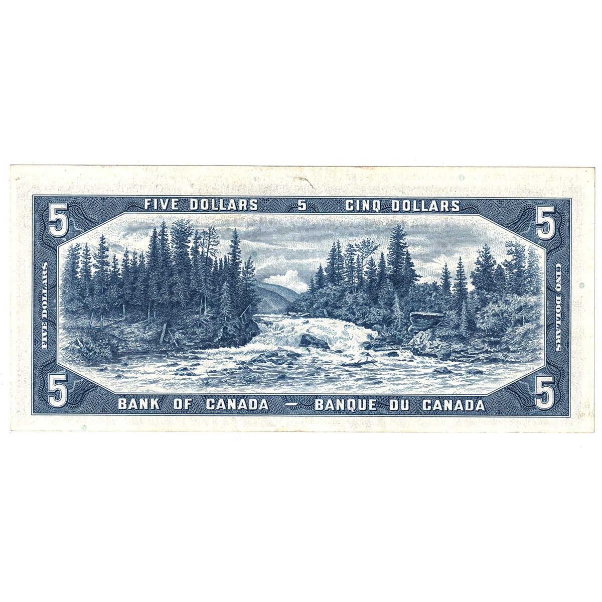 BC-39bA 1954 Canada $5 Beattie-Rasminsky, *S/S, Almost Uncirculated (AU50)