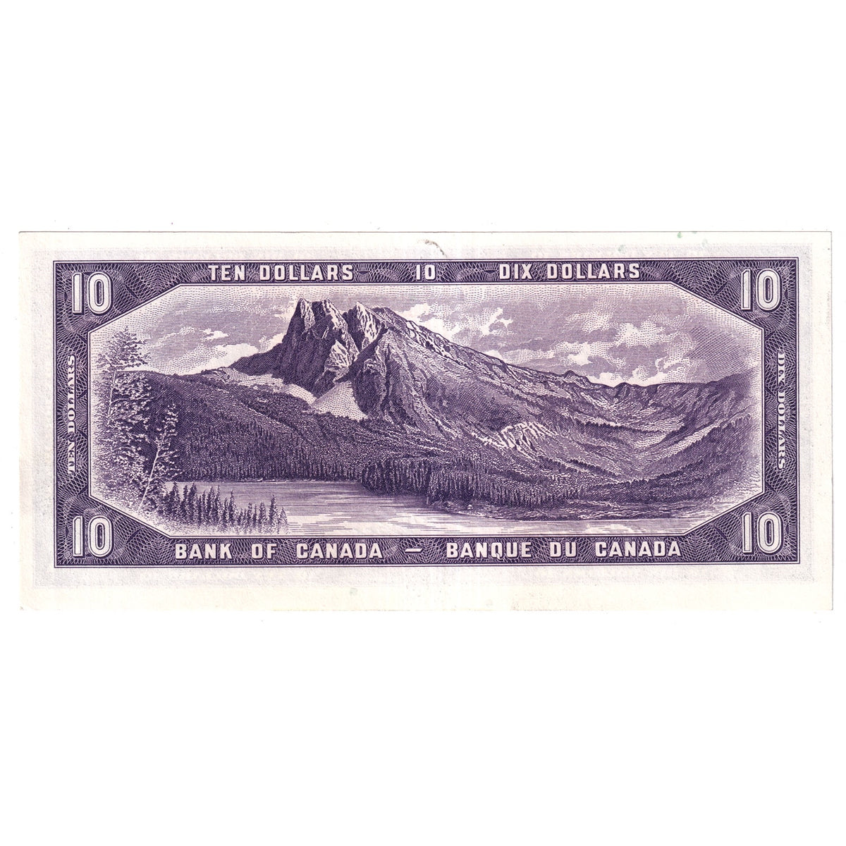 BC-32b 1954 Canada $10 Beattie-Coyne, Devil's Face, J/D, EF-AU (EF45)