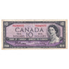 BC-40b 1954 Canada $10 Beattie-Rasminsky, I/T, F-VF (F15)