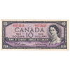 BC-40b 1954 Canada $10 Beattie-Rasminsky, M/V, F-VF (F15)