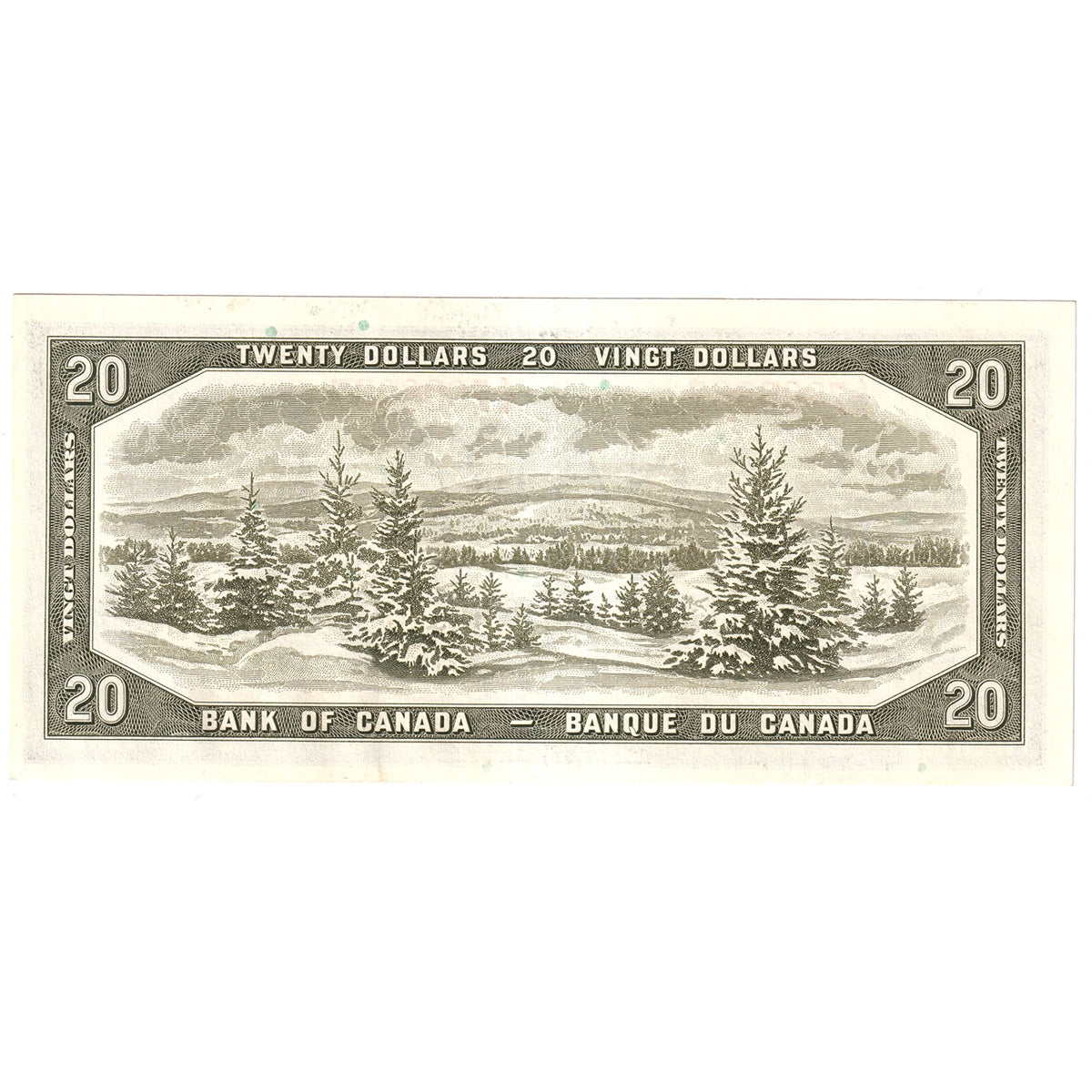 BC-41b 1954 Canada $20 Beattie-Rasminsky, A/W, Almost Uncirculated (AU50)