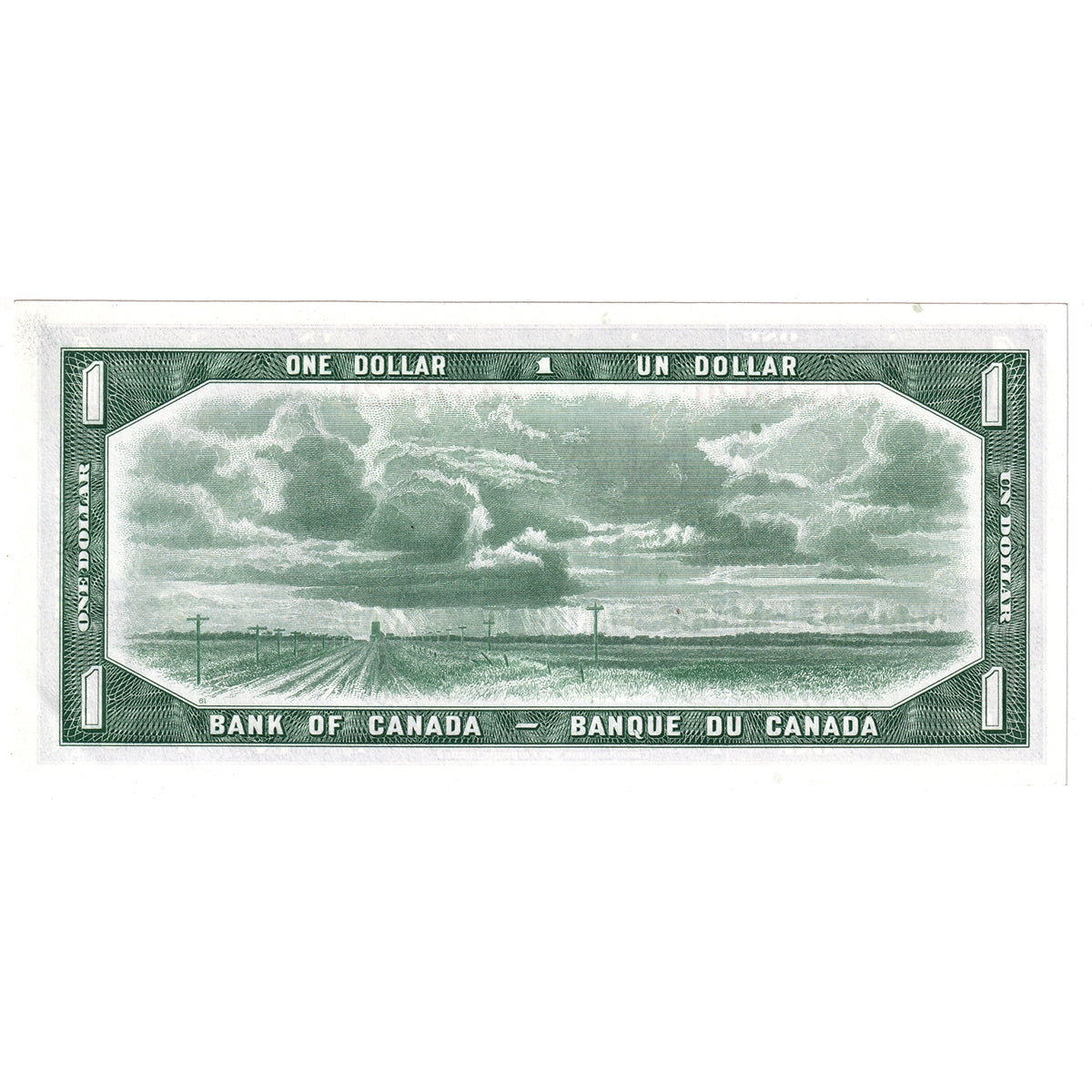BC-37a 1954 Canada $1 Beattie-Coyne, T/L, Almost Uncirculated (AU50)