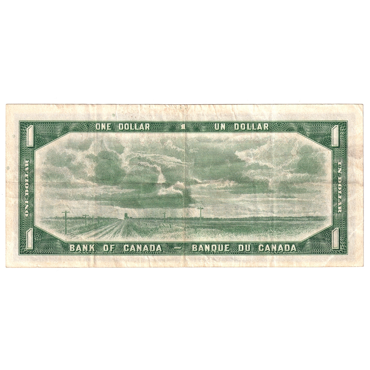 BC-37a-i 1954 Canada $1 Beattie-Coyne, A/M, Very Fine (VF20)