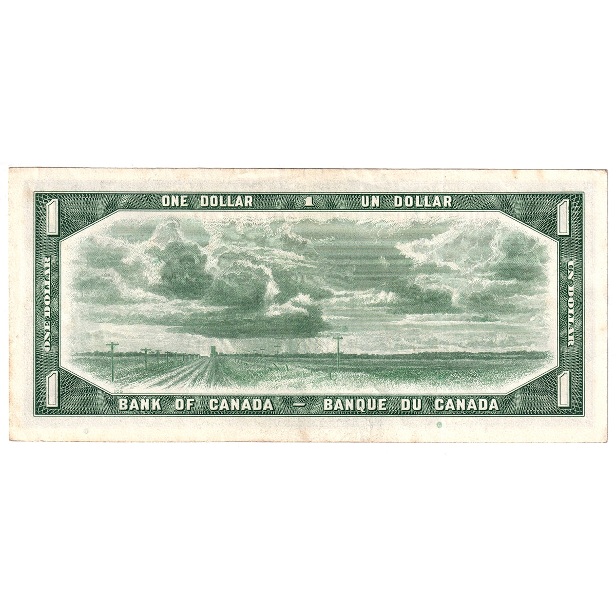 BC-37b 1954 Canada $1 Beattie-Rasminsky, X/N, Almost Uncirculated (AU50)