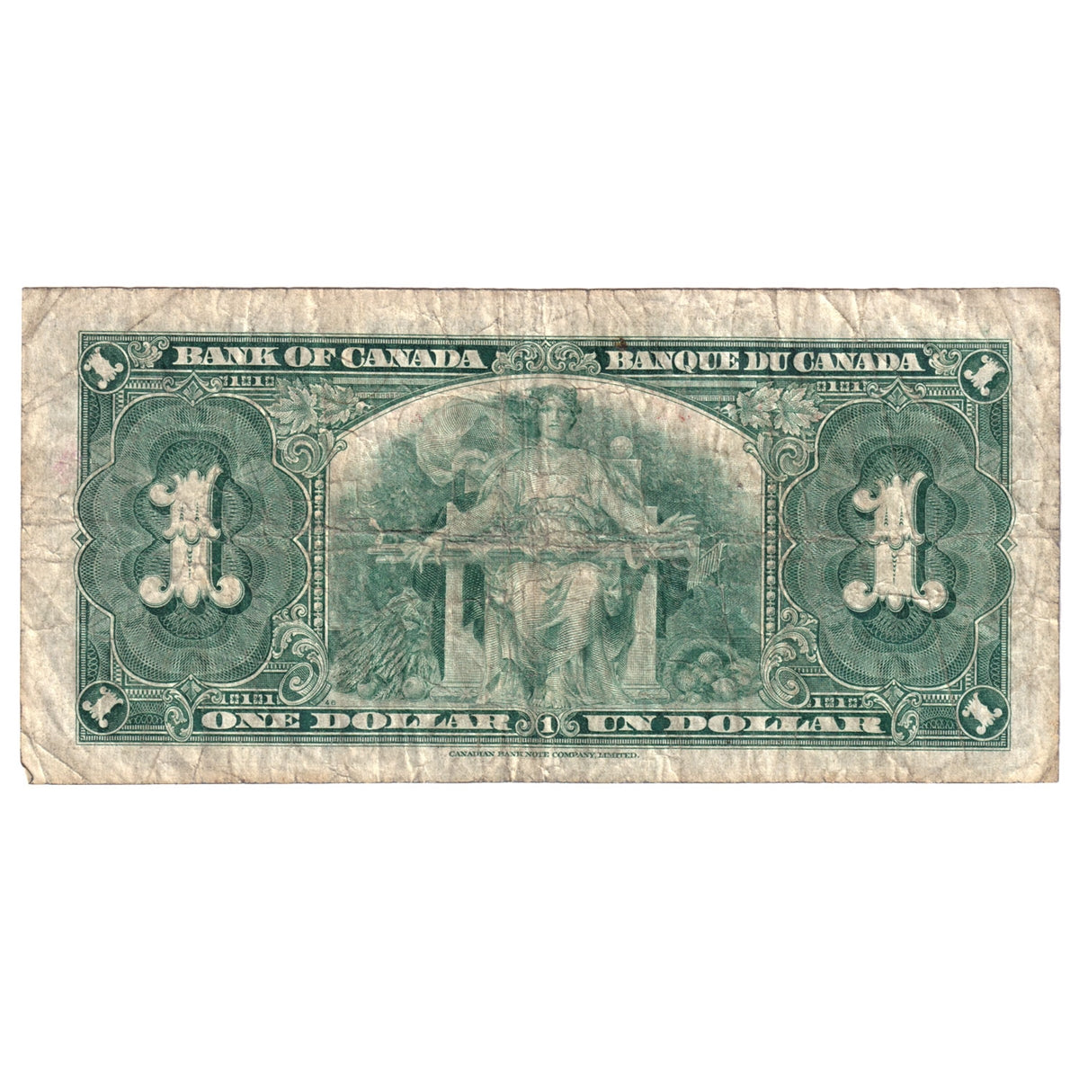 BC-21c 1937 Canada $1 Gordon-Towers, G/M, VG-F (VG10)