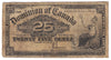 DC-15c 1900 Dominion 25 cent Shinplaster Saunders, G-VG (G6)