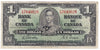 BC-21c 1937 Canada $1 Gordon-Towers, K/M, Fine (F12)