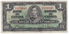 BC-21d 1937 Canada $1 Coyne-Towers, W/M, F-VF (F15)